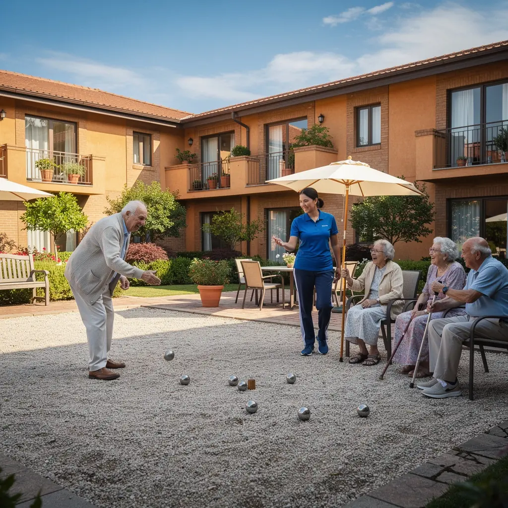 Vecāka gadagājuma cilvēku grupas nodarbība radošās mākslas darbnīcā.